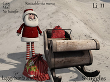 Leggy Santa and Sleigh By Snuggles Boxed