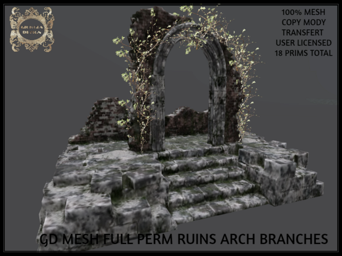 GD MESH FULL PERM RUINS ARCH BRANCHES