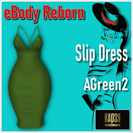 REBORN SLIP DRESS AGreen2