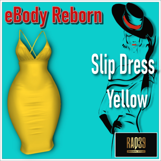 REBORN SLIP DRESS Yellow