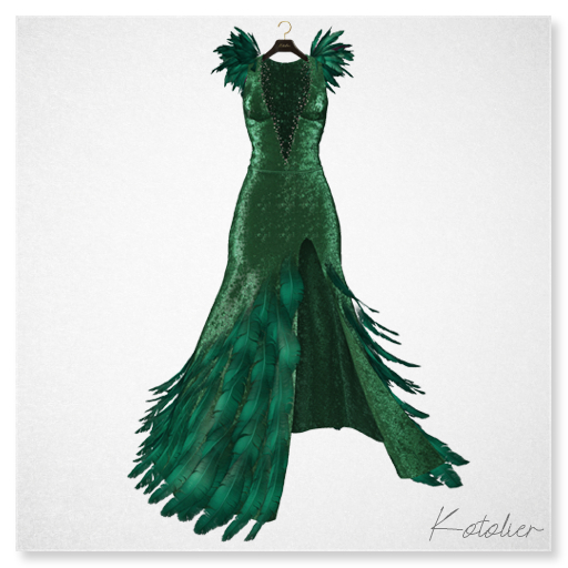Kotolier . Dress Odilia - green
