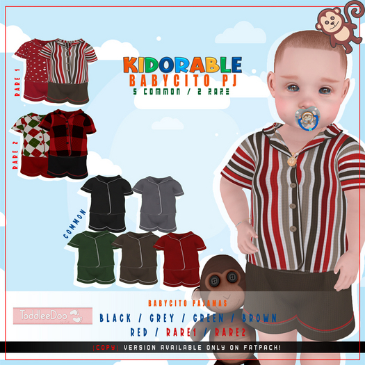 {K} Babycito PJ- Toddleedoo Fitted  - Fatpack *Copy