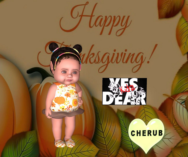  YES DEAR KID'S Pumpkin Dress set