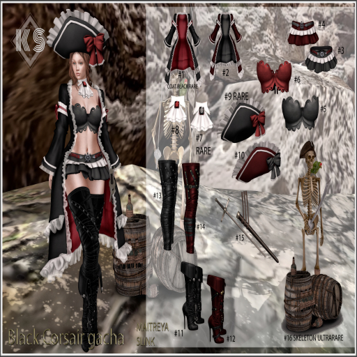 03- SKIRT  BLACK (Maitreya Slink ONLY)