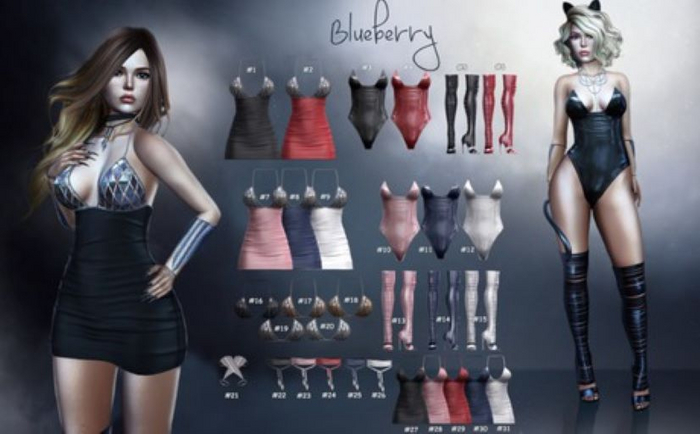 #4 Blueberry - Energy - RARE - Catsuit - Red *B*