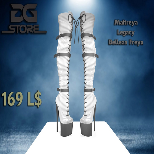 DG -  Anna Boots White- Box