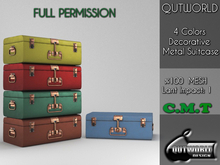 .::QUTWORLD   4 Colors Decorative Metal Suitcase::.FP  