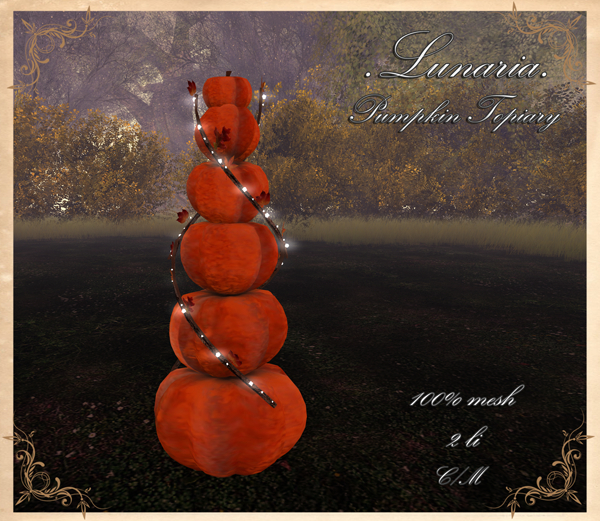 .Lunaria. Pumpkin Topiary 