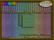 Ribbed Diamond Knit Muted Combo Seamless Texture Set