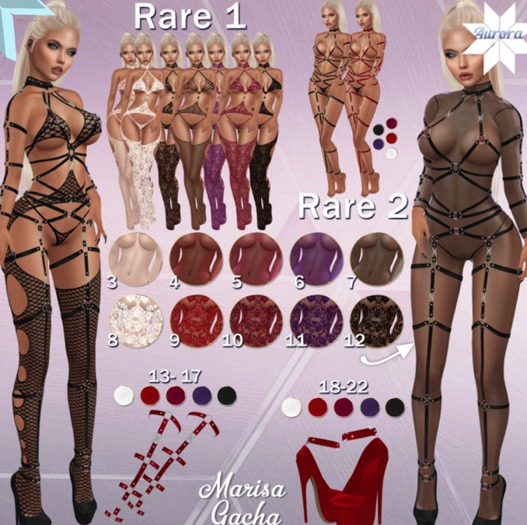 Set AURORA Marisa Set 4 pcs Red