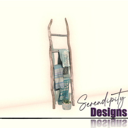 Serendipity Designs - Sag Harbor Driftwood Blanket Ladder 