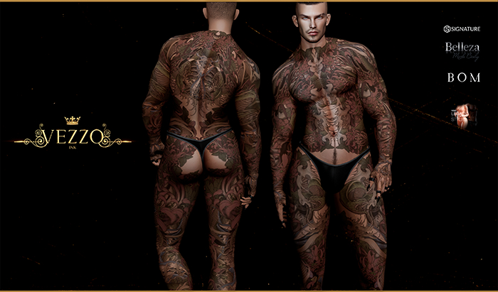 Flower Snake - Warrior Tattoo, Unisex, Red Color, Maitreya, Legacy, INTHIUM, Belleza, Signature, Omega, BOM - Vezzo Ink