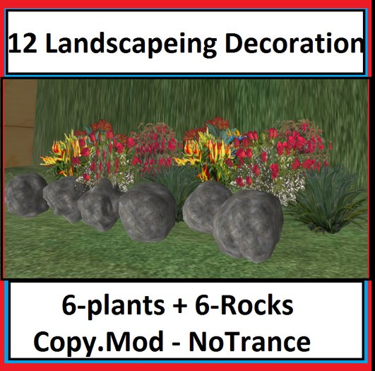 (boxed )L.C style's Sculpted Landscaping  Mod-copy Plants-Rocks