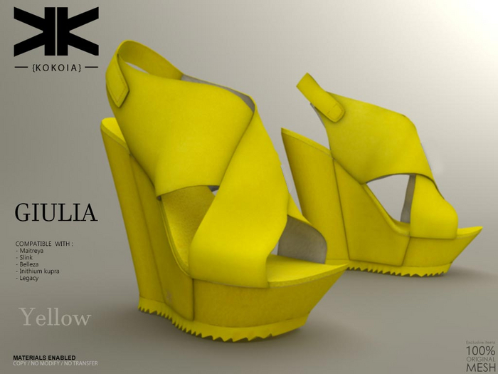 Giulia :: Woman Shoes :: Yellow :: {kokoia}