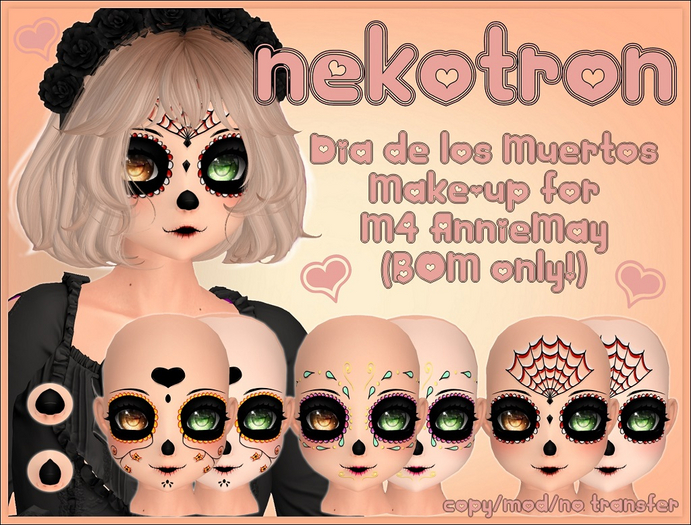 [Nekotron] M4 AnnieMay Dia de los Muertos facepaint (BOM ONLY)