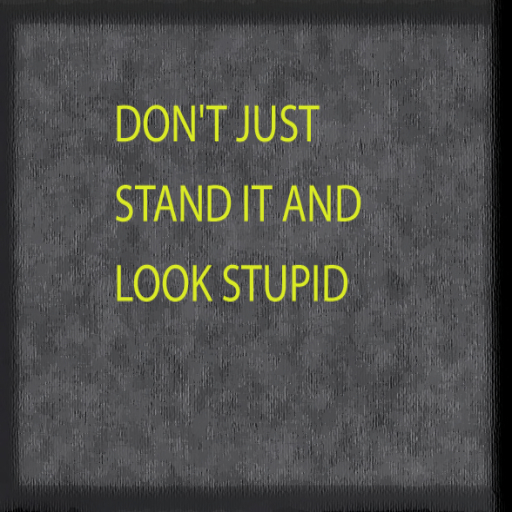 22 DON'T JUST STAND IT AND LOOK STUPID