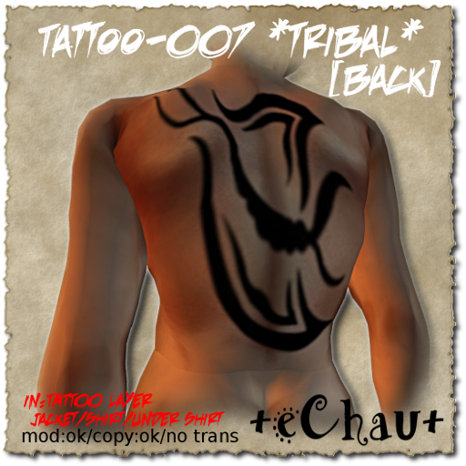 +eChau+ Tattoo-007 *tribal* [back]
