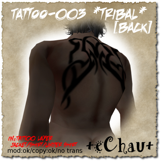 +eChau+ Tattoo-003 *tribal* [back]