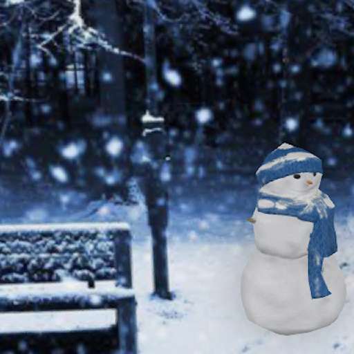 Mesh Snowman - Blue