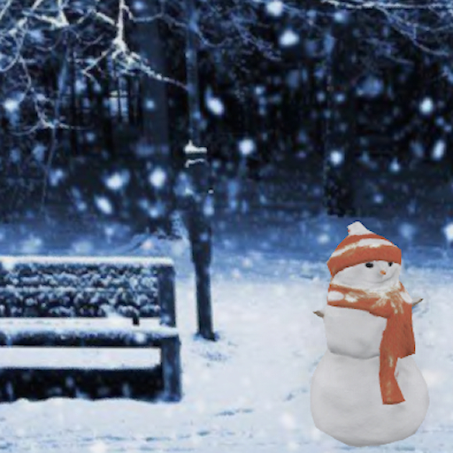 Mesh Snowman - Orange