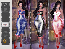 Ella Vintage style dress. Plikadot & Cherrys. 20 Mix match textures, Kupra, Slink, Belleza, Maitreya, legacy