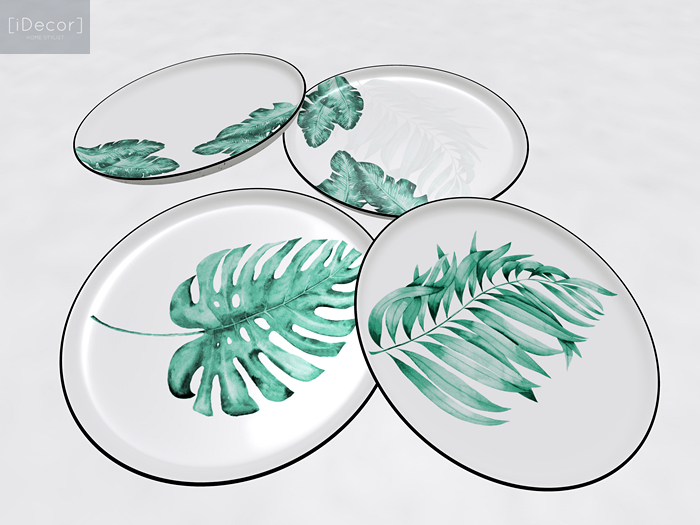 [iDecor] Tropical Plates Set