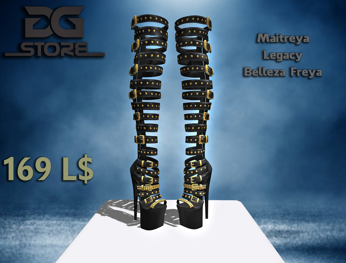 DG -  Desire Boots- Gold - Box