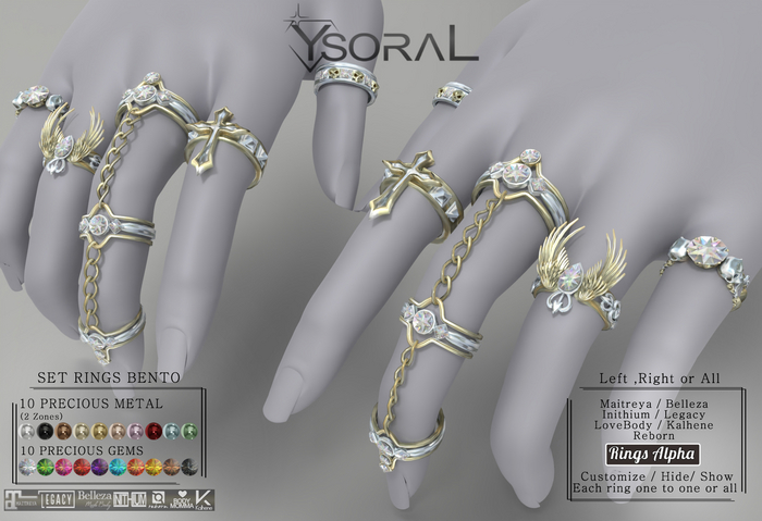 ~~ Ysoral ~~ .:Luxe Set Rings Nesly:.(LADY BENTO) 