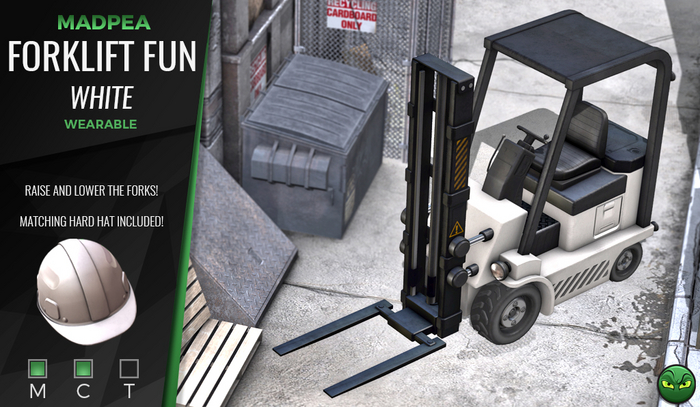 MadPea Forklift Fun - White