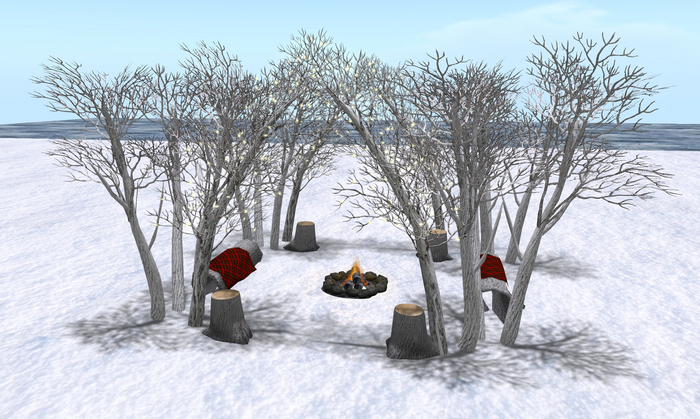 AH ~ Cuddle Snow Campfire Scene *2021