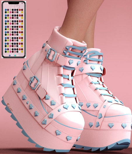 [Enchante'] - Selena Boots (Hearts) - Maitreya - RARE + FATPACK HUD