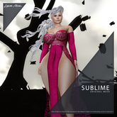 LM SUBLIME - Crochet Pink - Daring Gown & Panties Maitreya Petite Kupra Bimbo Legacy Freya Hourglass