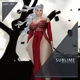 LM SUBLIME - Crochet Strawberry - Daring Gown & Panties Maitreya Petite Kupra Bimbo Legacy Freya Hourglass