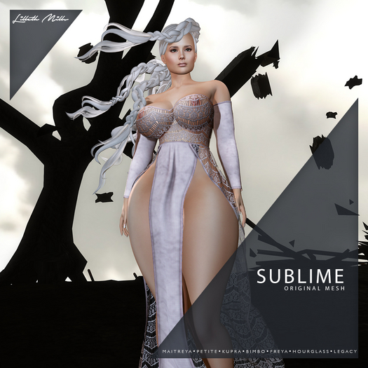 LM SUBLIME - Crochet Rose - Daring Gown & Panties Maitreya Petite Kupra Bimbo Legacy Freya Hourglass 
