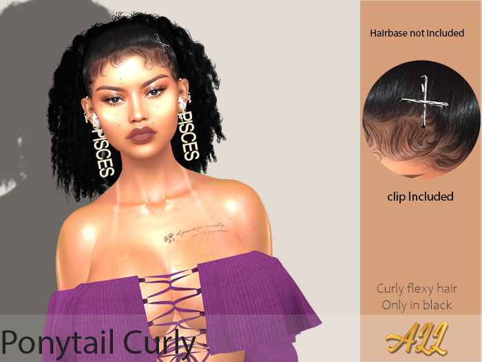 Ponytail [All Hair] Curly