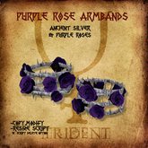Purple Rose Armbands [Silver]