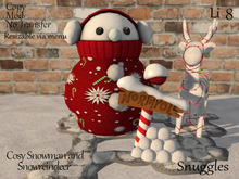 Cosy Snowman and Snowreindeer By Snuggles