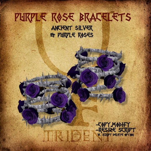 Purple Rose Bracelets [Silver]