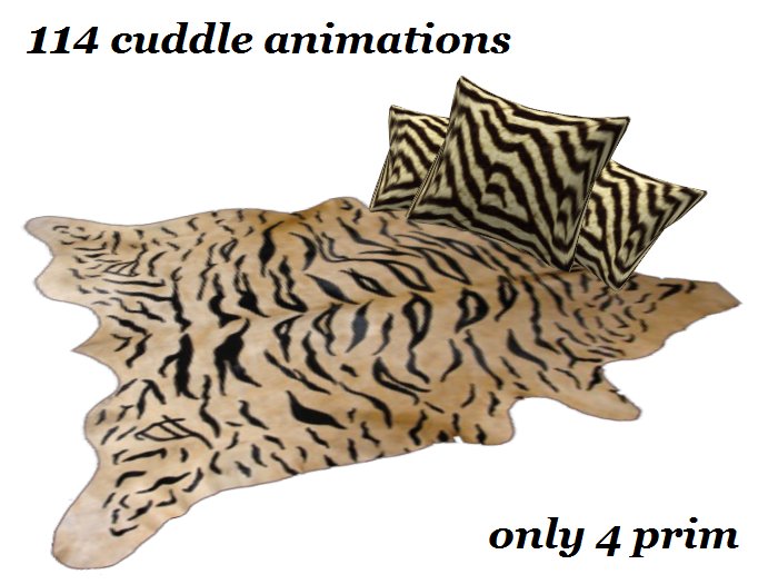 *** CUDDLE RUG TIGER *** 114 couple animations