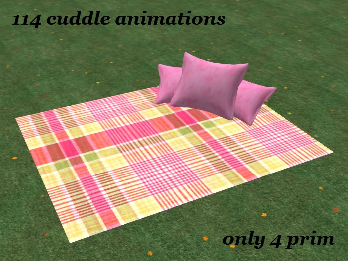 CUDDLE BLANKET 114 couple animations 57 poses only 4 prim