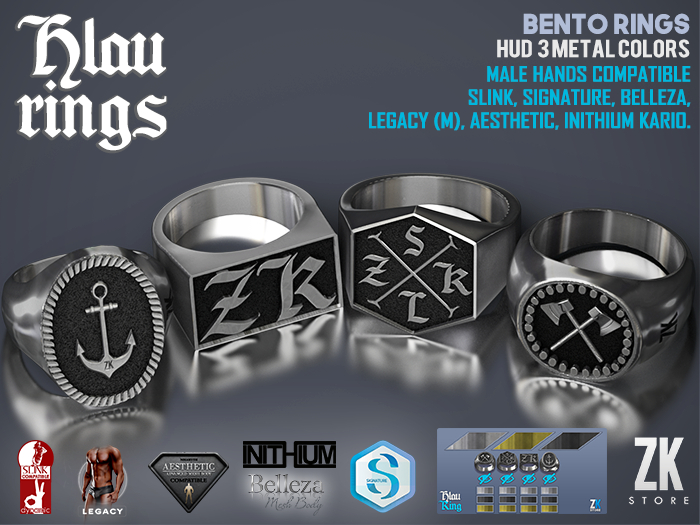 Hlau Set Rings Bento Male - ZK Store 