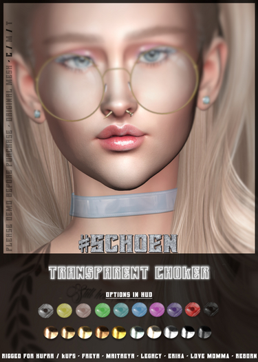#SCHOEN - Transparent Choker Plain -