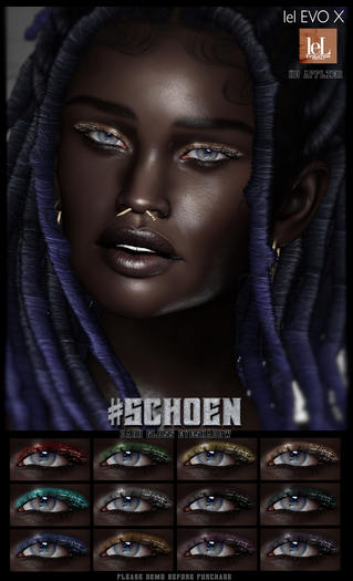 #SCHOEN - Dark Gloss Eyeshadows - Lelutka HD Palette