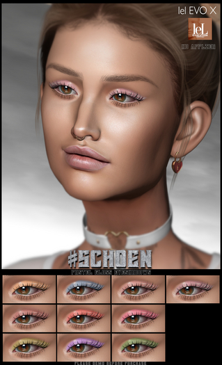 #SCHOEN - Pastel Gloss Eyeshadows - Lelutka HD Palette