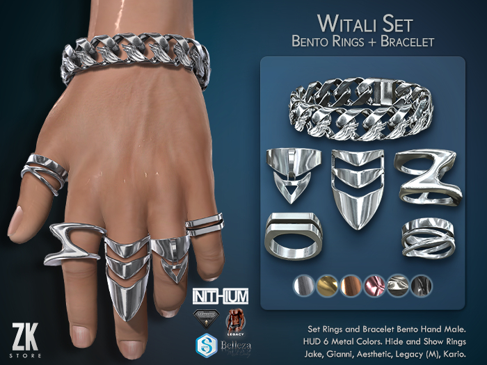 ZK - Witali Set Bento Rings + Bracelet Male
