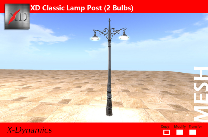 XD Classic Lamp Post (2 Bulbs) Boxed