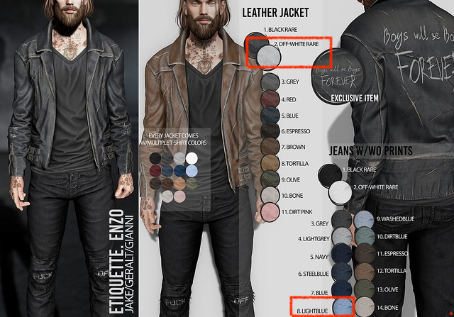 .etiquette. Enzo FULL SET - Off White RARE/ Lightblue - Jake