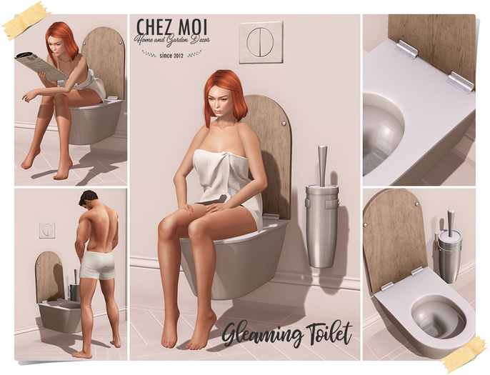 CHEZ MOI ♥ Gleaming Toilet Set