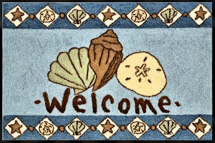 welcome rug for beach house 1
