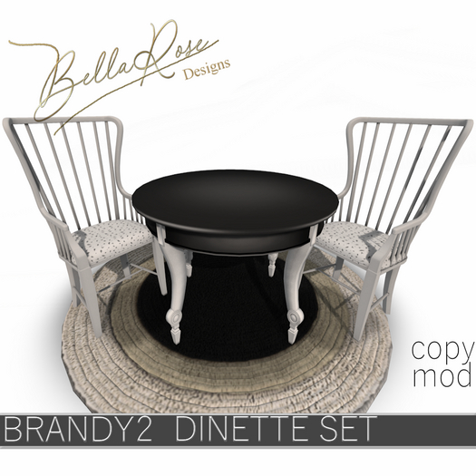 [BR] Brandy2 Dining Chairs Table Rug